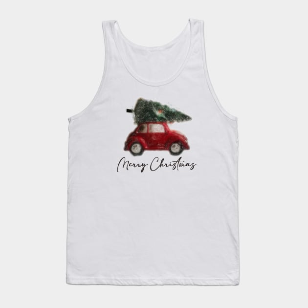 Retro Christmas Truck Tank Top by canvaslady